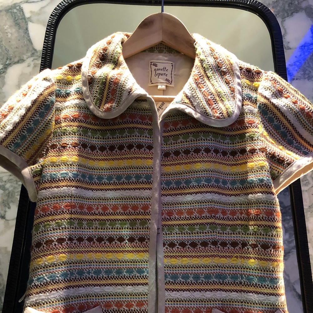 Nanette Lepore Twill Tweed Jacket